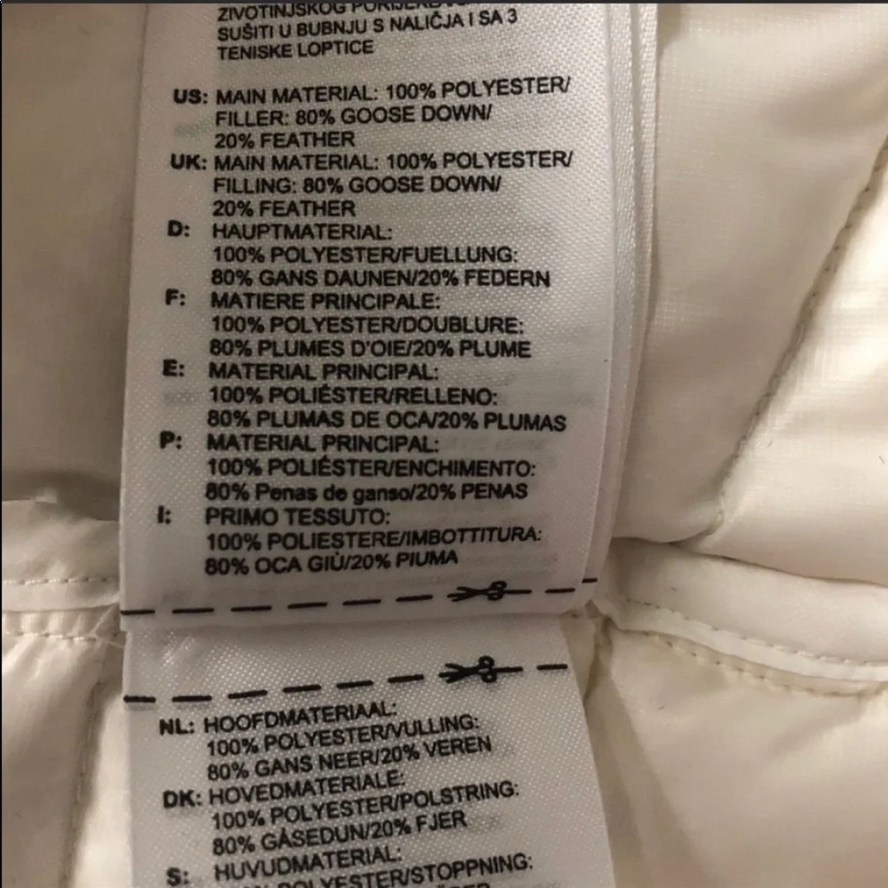 NWT Adidas White Down Puffer Jacket Small - Sample - Picture 13 of 15